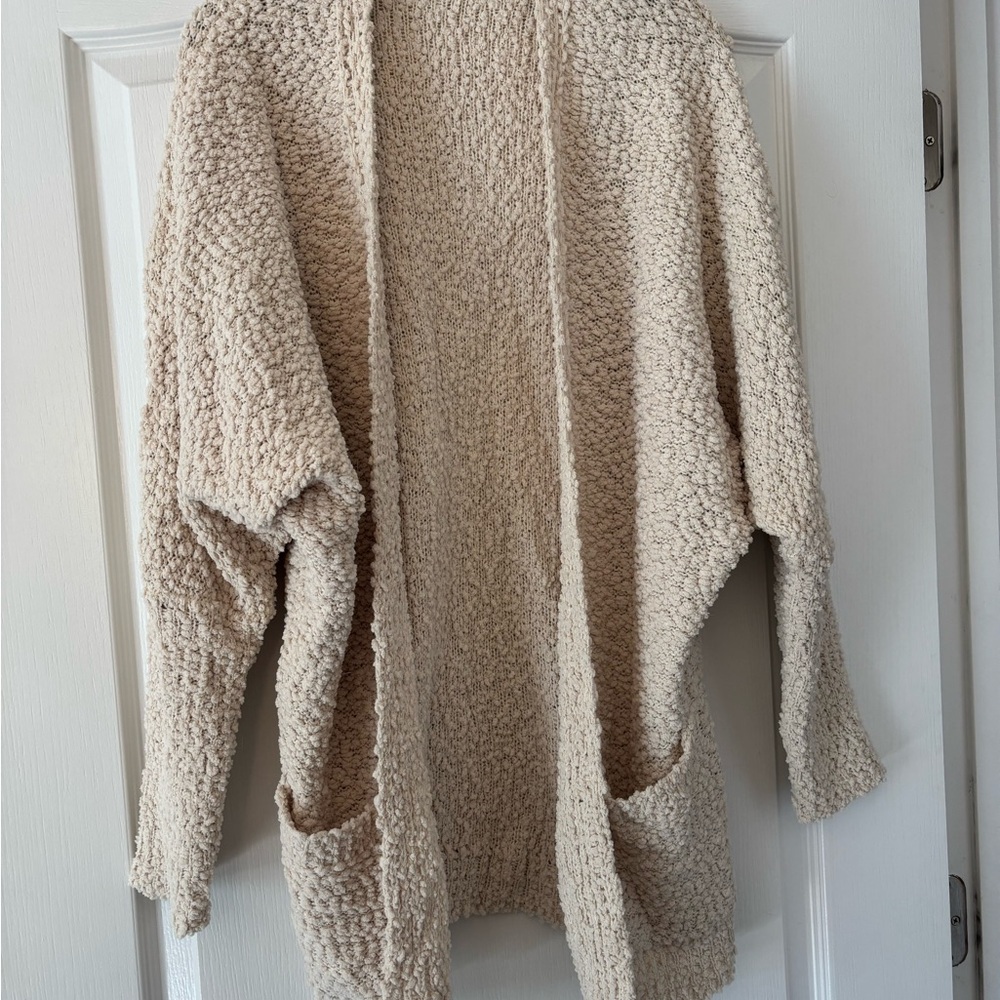 Cozy Cream Textured Women's Popcorn Sweater